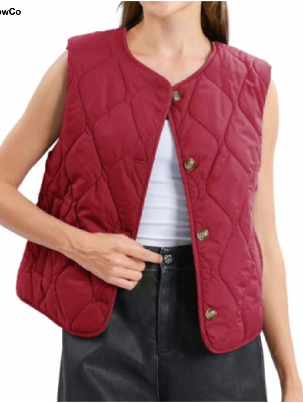 Lightweight Quilted Puffer Vest Sleeveless Button Padded Gilet